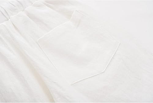 Miniatura 8 de Conjunto de camiseta y pantalones cortos de algodón y lino de verano de manga corta para niños de dos piezas conjuntos de pantalones