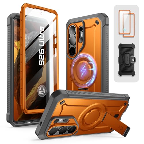 Image of SUPCASE for Samsung Galaxy S26 Ultra Case with Stand (UB Pro Mag), [2 Front Frames] [Compatible with Wireless Charge] [Built-in Screen Protector & Belt-Clip] Protective Phone Case for S26 Ultra, Coral