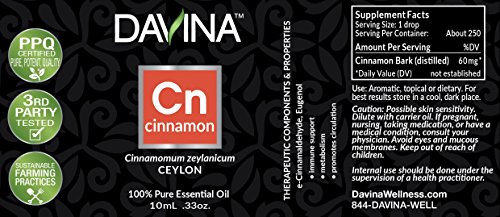 Aceite esencial de corteza de canela 10 ml Davina miniatura 2