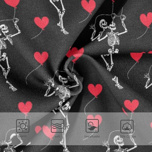 Boys' Exclusive Briefs Toddler Underwear 95% Combed Cotton Boxerbriefs 2T Skeleton Skull Heart Pattern 253