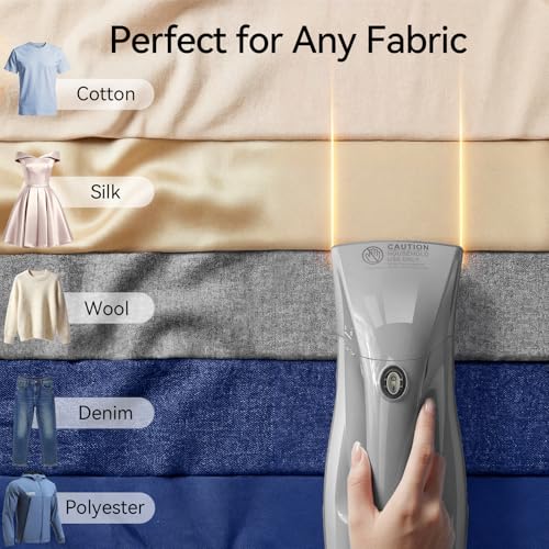 Image of HiLIFE Steamer for Clothes, Portable Handheld Design, 240ml Big Capacity, 700W, Strong Penetrating Steam, Removes Wrinkle, for Home, Office(ONLY FOR 120V) (Silver Gray)