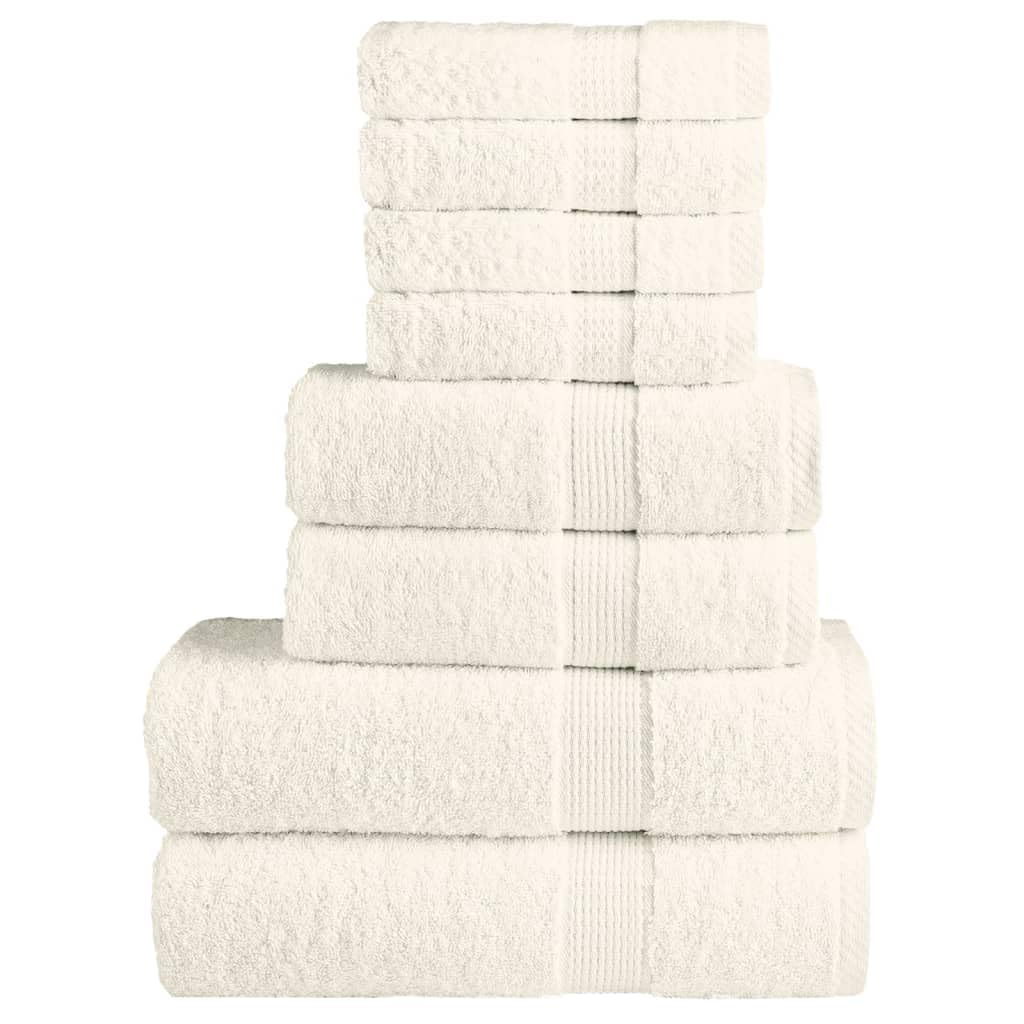 Solund - Juego de 8 toallas absorbentes de algodón de alta calidad, 600 g/m², con práctico gancho para colgar, para hotel y hogar