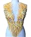 4colour Handmade Rhinestones Lace Applique Crystal Trimming Patches 6033cm for Dress Accessory