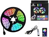 Fita LED 5050 RGB 5M com Bluetooth e Ritmo Musical