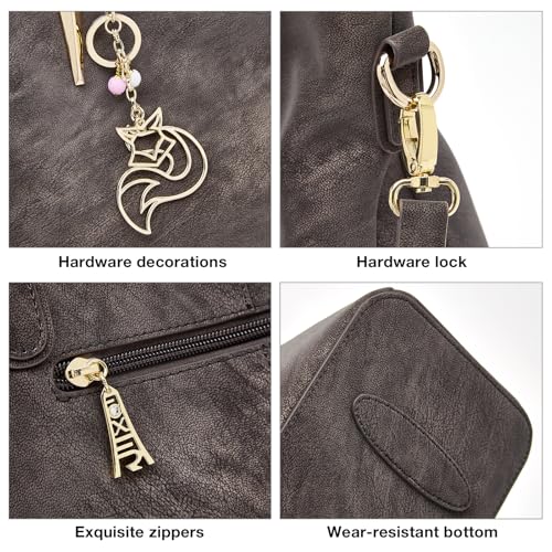 Image of FOXLOVER Soft Genuine Leather Medium Purses for Women Tote Bag Handbags with Top-handles Shoulder Satchel Purse