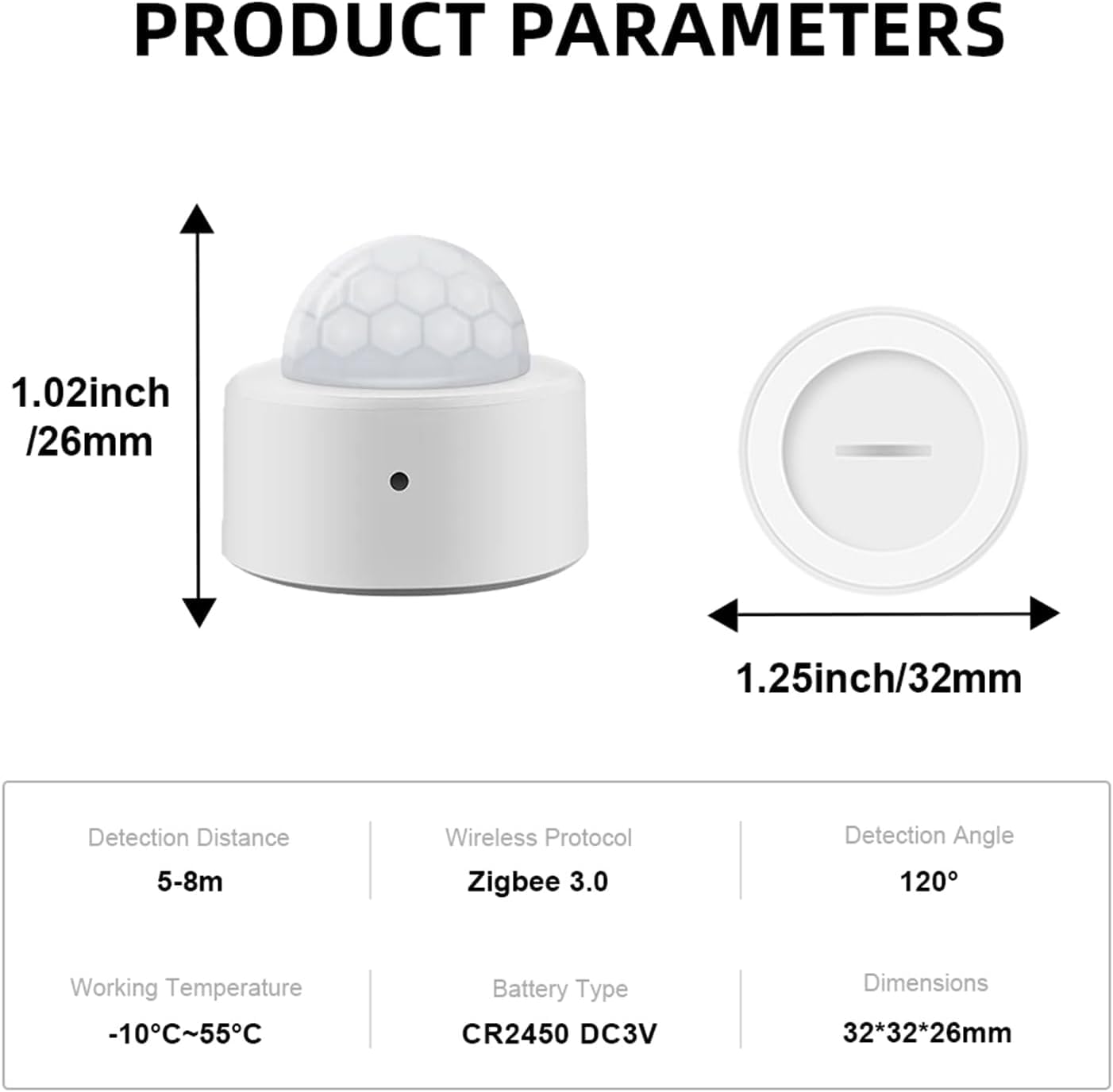 Haozee Zigbee PIR Sensor de movimiento inteligente, alta sensibilidad, detección en tiempo real, requiere concentrador Zigbee, compatible con Home Assistant y Zigbee2MQTT