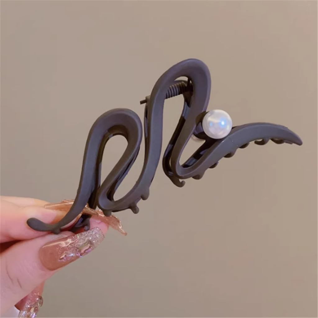 Pince à bec de canard en peluche antiglisse pour fixer le chignon arrière