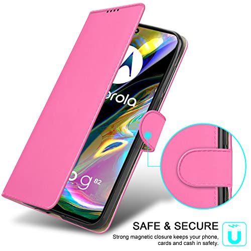 PIXFAB For Motorola G82 5G Leather Phone Case, Magnetic Closure Full Protection Book Folio Design - Image 4