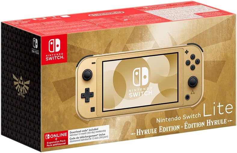 Nintendo Switch Lite Hyrule Edition + 12 Meses de Nintendo Switch Online