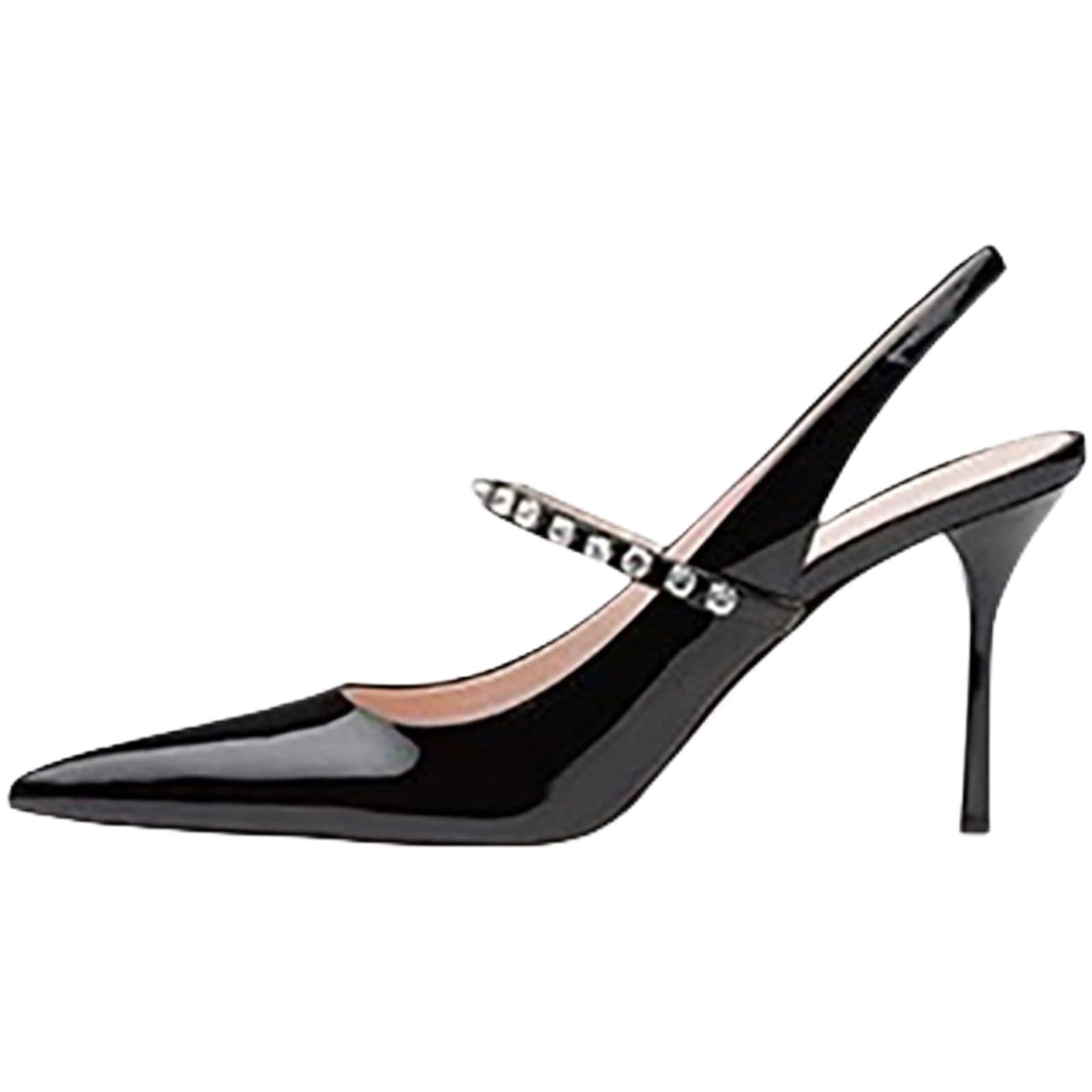 Zapatos de Vestir de tacón Alto con Punta Afilada Cerrada para Mujer de 3.14 Pulgadas