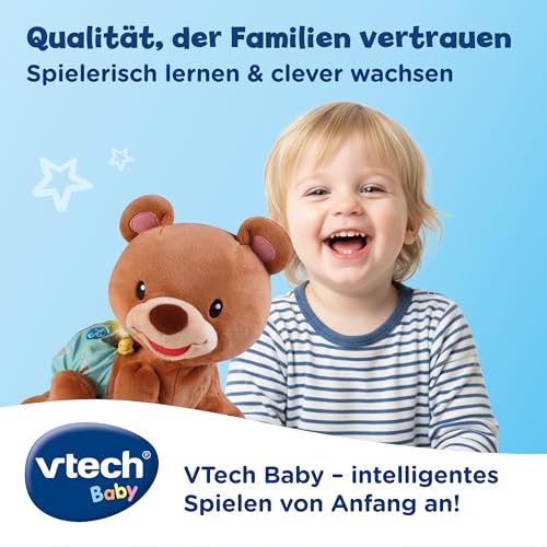 Vtech I Krabbel-mit-Mir-Bär I Interaktives Plüschtier mit Musik, Licht und Sprache für Motorik und Lernen I Krabbelhilfe I Plüschtier I Motorikförderung I Für Kinder 9-36 Monate