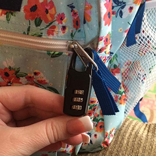3 Digit Small Combination Locks, Resettable Combination Padlock For Luggage, Backpack, Purse, Gym Locker Etc... #TOP2