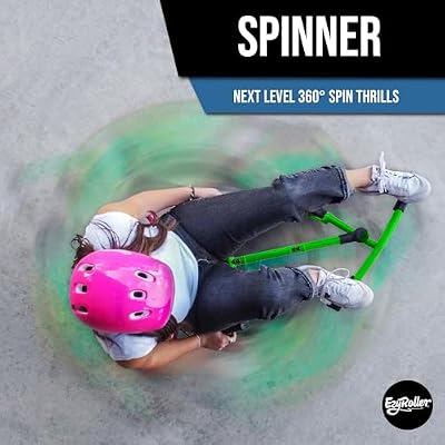 EzyRoller Spinner X Ride On Toy for Kids, Ages 4-12, Up to 154 lbs - Green