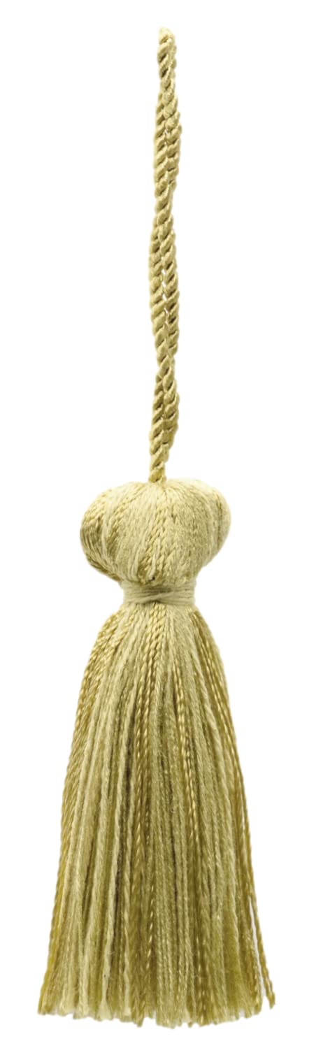 Borlas de campana pequeñas de 7,5 cm para decorar cortinas y cojines del hogar en oro claro