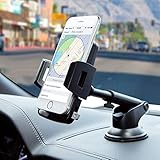 Car Phone Mount,Washable Strong Sticky Dashboard and Windshield Phone Mount Holder with One-Touch Design for iPhone XS MAX/XS/XR/X/8/8P/7/7P/6s/6P/5S, Galaxy S5/S6/S7/S8/S9, Nexus, LG and More