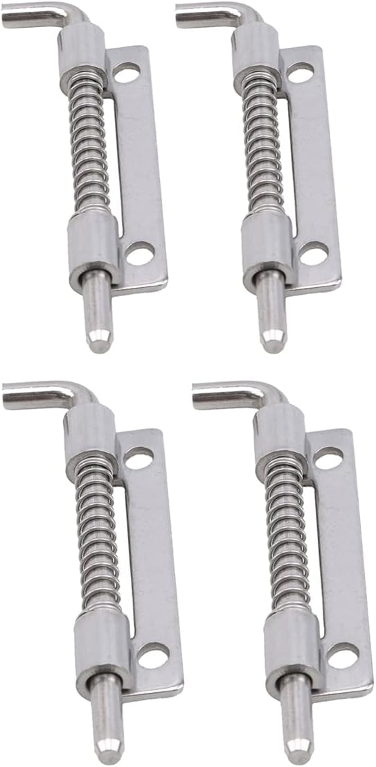 4 Pcs 304 Stainless Steel Flat Pin Hinge Spring Latch Movable Spring ...