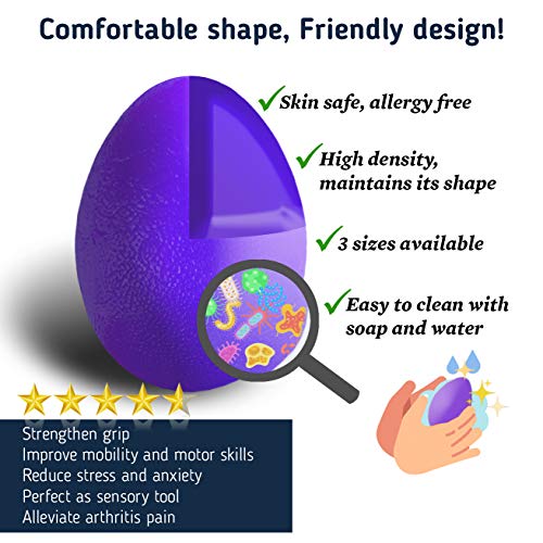 image for The Friendly Swede Stress Balls for Adults — 3 Squeeze Balls for Han