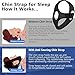 Chin Strap for Sleeping, Effective Anti Snoring Devices, Airflow Jaw Strap for Sleep Apnea Breathable and Comfortable, Adjustable Anti Snoring Chin Strap for Men and Women