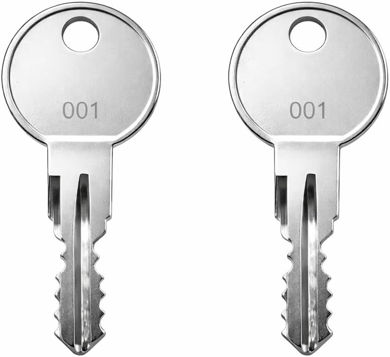 2-Pack 001 Replacement Keys Compatible with Rhino-Rack Roof Racks, Bike Ski Cargo Carrier Systems, Pre Cut to Code 001-200