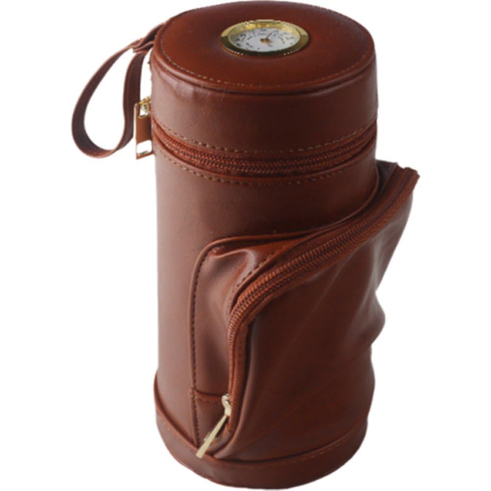 Boîte à cigares portable en cuir pour éviter de les écraser en voyage