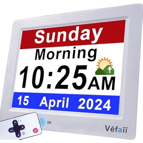 Véfaîî 2024 Dementia Clock with Alarms Cover