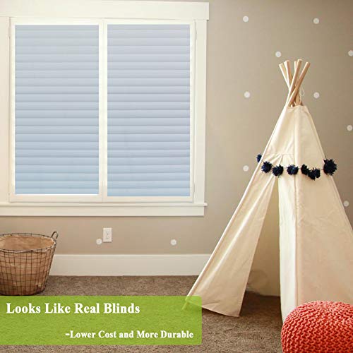 Privacy Blinds Window Film,Stained Glass Door Film,Static Cling Window Tint,Heat Control Anti Uv Removal Window Cling For Office And Home,35 Inches By 78.7 Inches #TOP2