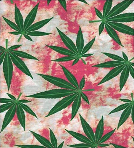 Premium 58-Inch Mari J Multi-Color Cannabis Cotton Fabric by The Yard for Creative Crafts