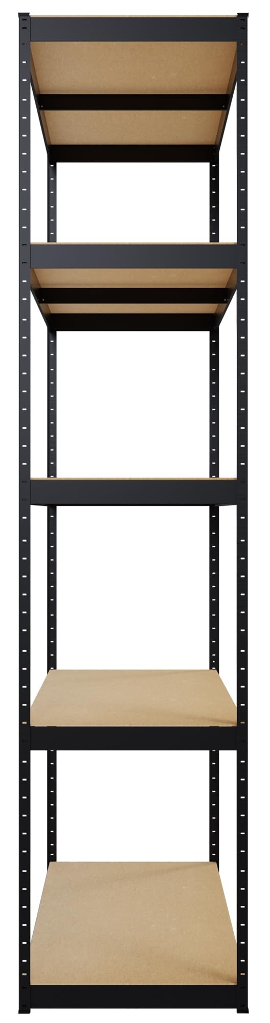 CLP Sistema di scaffalature a 3 Ripiani I 2X Sistema di scaffalature I Scaffalatura per carichi Pesanti, Colore:Nero