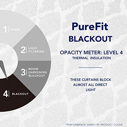 Purefit Jacquard Morrocan Blackout Curtains For Bedroom, Cold/Heat/Sun Blocking And Noise Reduction Thermal Insulated Window Drapes, Gray, 52 X 84 Inches Long, Set Of 2 Grommet Curtain Panels #TOP4