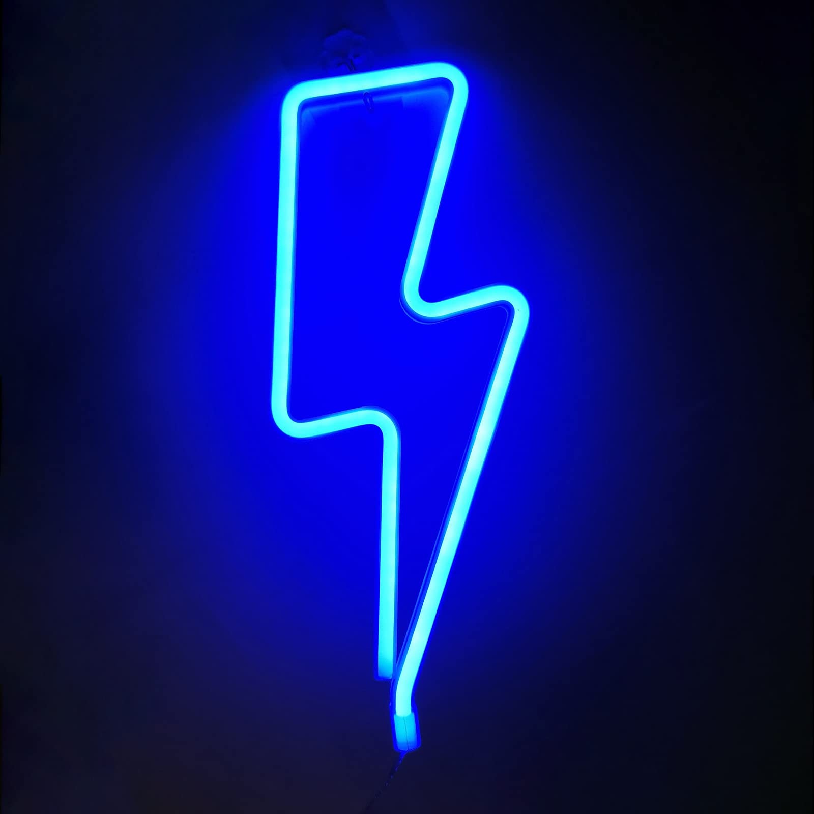 NIWWIN Neon Lightning Sign, Atmosphere Lights, Game Room Decorative Lights, USB / 3AA Battery Power Supply, Suitable for Children's Rooms, Bars, Parties, Weddings, etc.