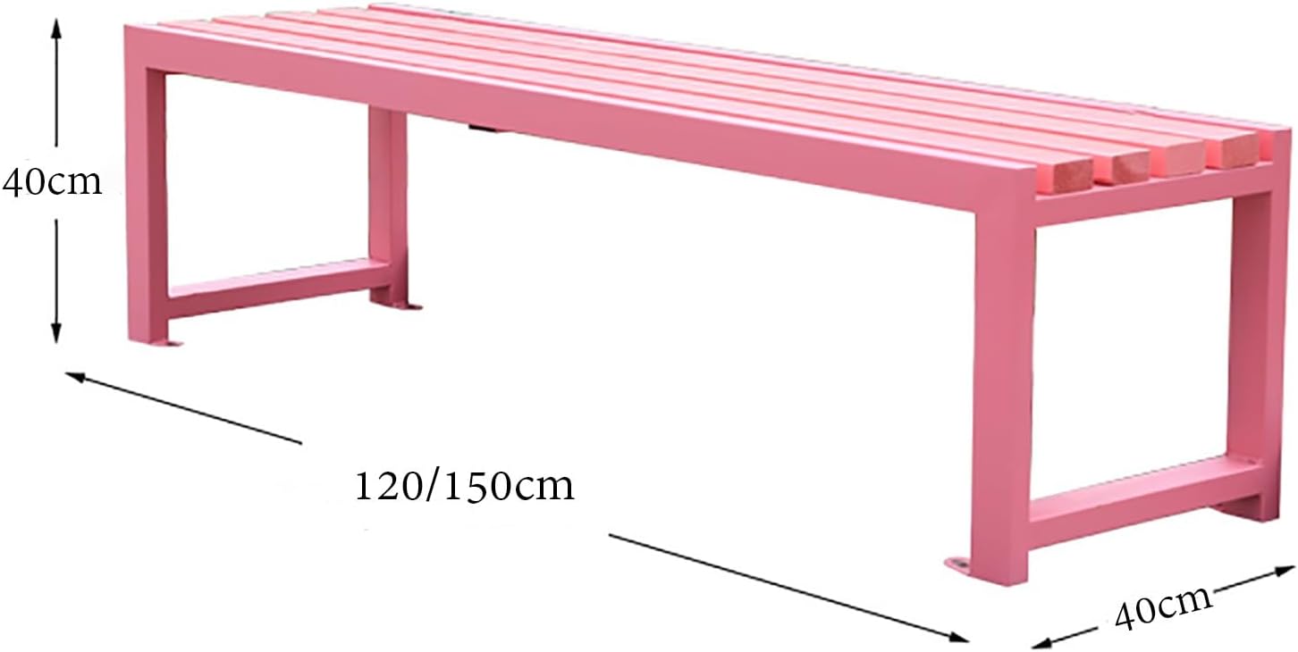 NEONMAN Outdoor Patio Garden Bench, Park Seat Outdoor Garden Bench, High Temperature Resistant Rain and Sun Resistant Strong Load Bearing Capacity, Suitable for Parks(120cmx40x40cm)