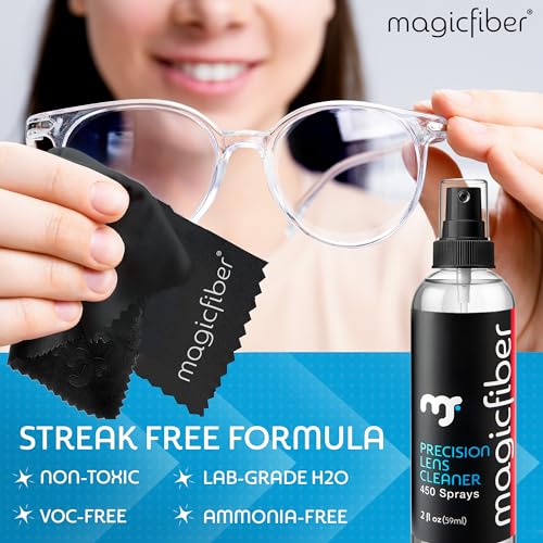 Magicfiber Glasses Cleaner Kit - 2 Eyeglass Cleaner Sprays + 2 Microfiber Cleaning Cloths thumb #3