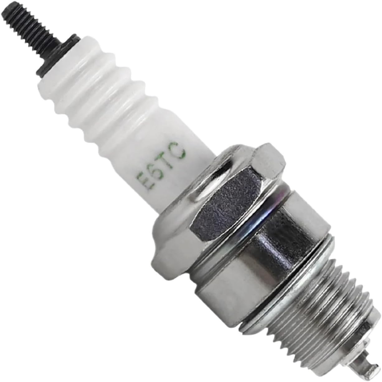 E6TC Spark Plug Compatible with Ya-ma-ha PW50 PW80 LT 50 80 50cc 70cc 90cc 110cc 150cc BP6HS ATV 4 Wheeler Moped Scooter Go Kart Dirt Bike