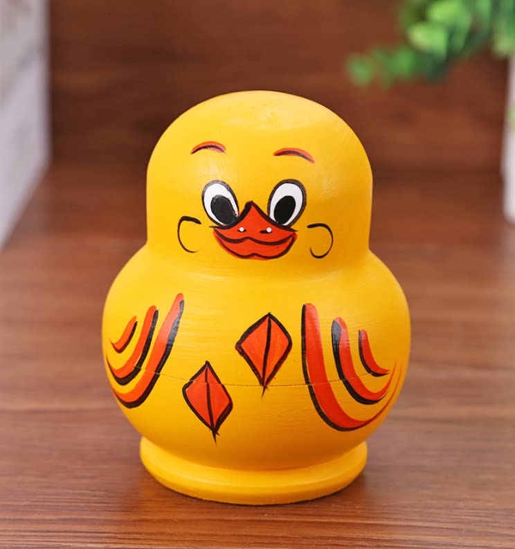 Amazon.co.jp: 手作りのロシアの入れ子人形 10 層かわいいアヒルの木の