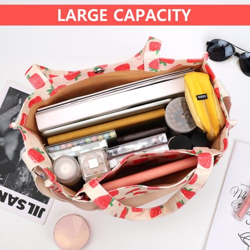 Image of Corduroy Tote Bag for Women Small Satchel Bag Mini Tote Bag Aesthetic Crossbody Handbag - School Work Travel Shopping