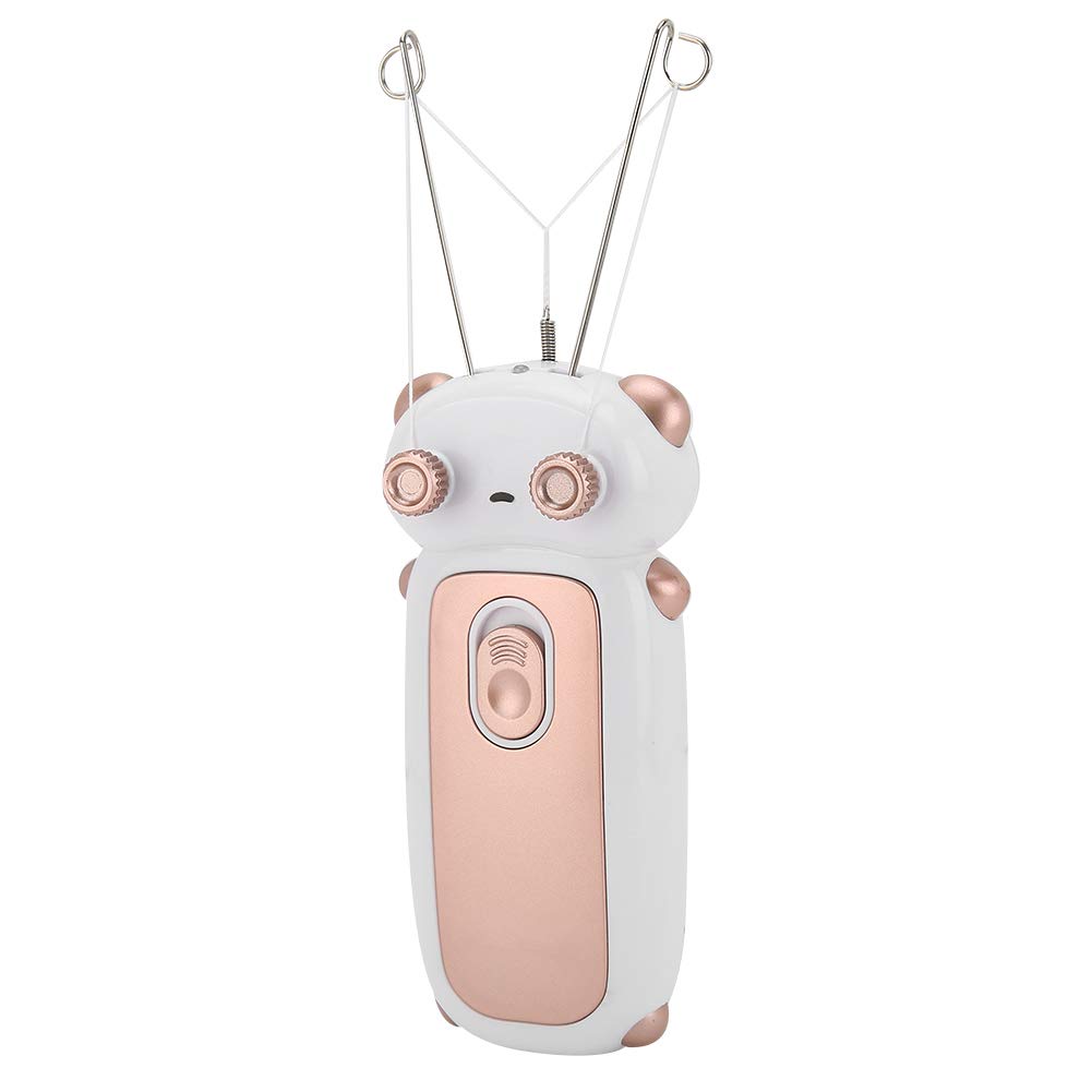Naroote Fecitura dei del Viso per Donne, Dispositivo di Depilazione del Viso USB Ricaricabile con Filo Filo di Cotone Epilatore di Cotone, per, Gambe, Braccia e Corpo (Oro rosa)