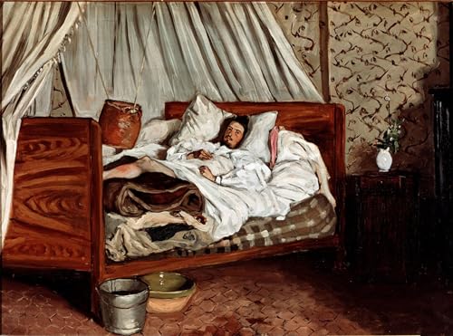 Art mural l'ambulance improvisée de Jean Frédéric Bazille pour créer une ambiance salon vintage
