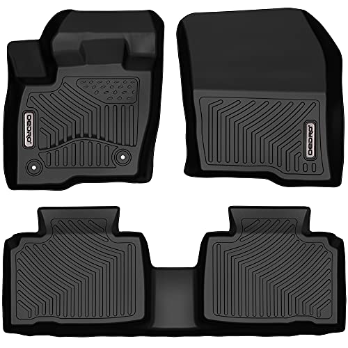 OEDRO Floor Mats Compatible for 2015-2022 Ford Edge, Unique Black TPE All-Weather Guard Includes 1st and 2nd Row: Front, Rear, Full Set Liners