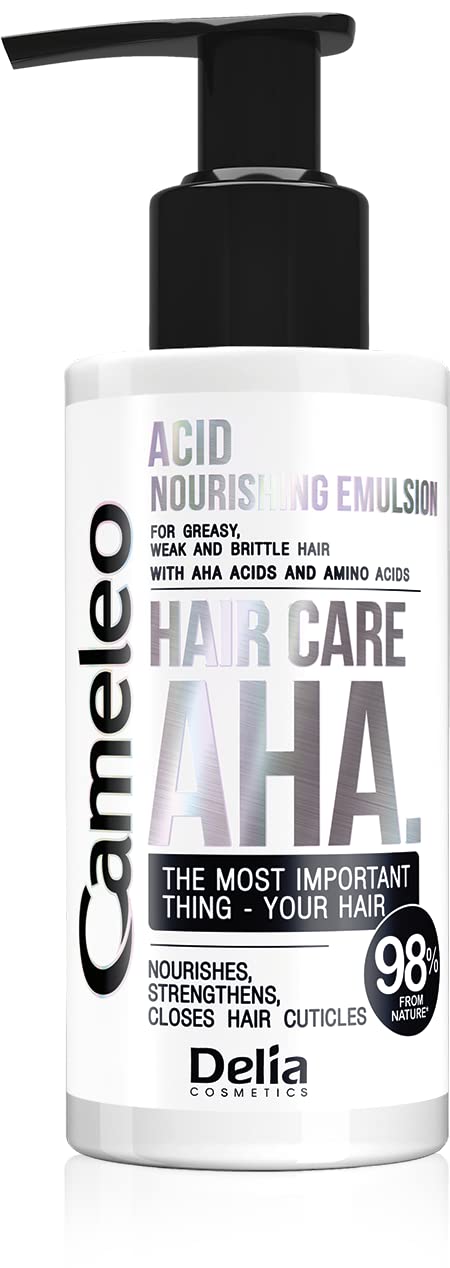Cameleo - AHA Hair Care - Acid Nourishing Emulsion - Greasy, Weak, Brittle Hair - Nourishes, Strengthens, Closes Hair Cuticles - Amino Acids - 150 ml