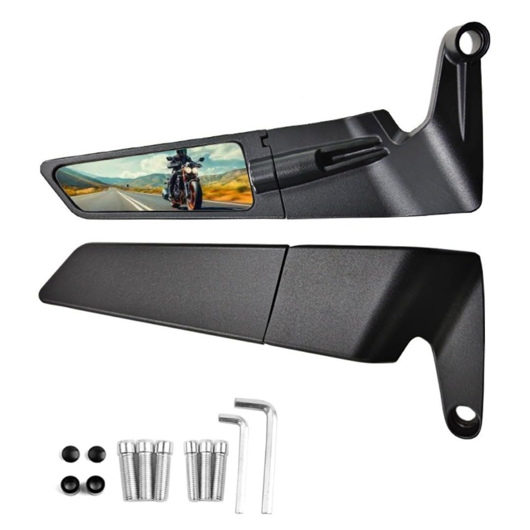 Specchietti Retrovisori Universali Per Moto – Per Manubri 7/8" (22mm), Pieghevoli, Lenti In Vetro, Omologati E13 – Adatti A Street Bike, Scooter, ATV