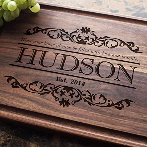 Tabla de cortar personalizada para bodas de madera miniatura 1