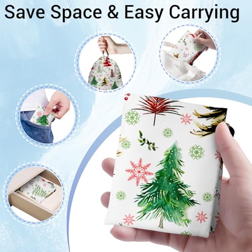 Image of Winter Holiday Trees Grip Bag for Gymnasts Adjustable Men Women Gymnastics Drawstring Bag