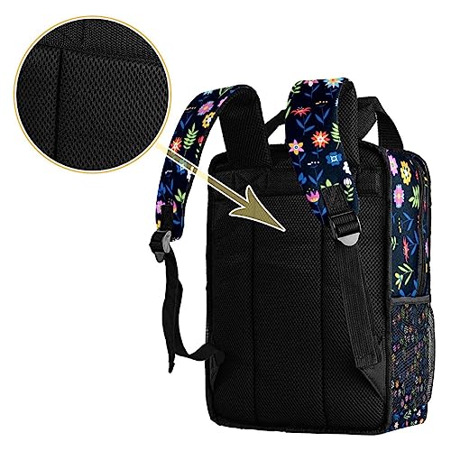 Cartable multicolore 35cm pour filles et garçons avec bretelles réglables