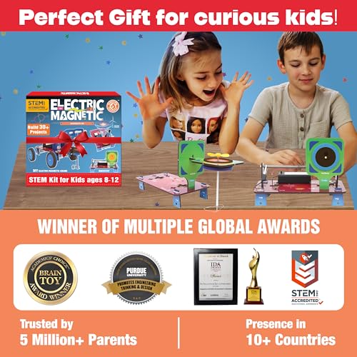 Image of Butterfly EduFields 30-in-1 Science Kit for Kids Age 8-14 | Electricity, Magnetism & STEM Experiments | School Science Project | Birthday & Return Gift for Boys & Girls