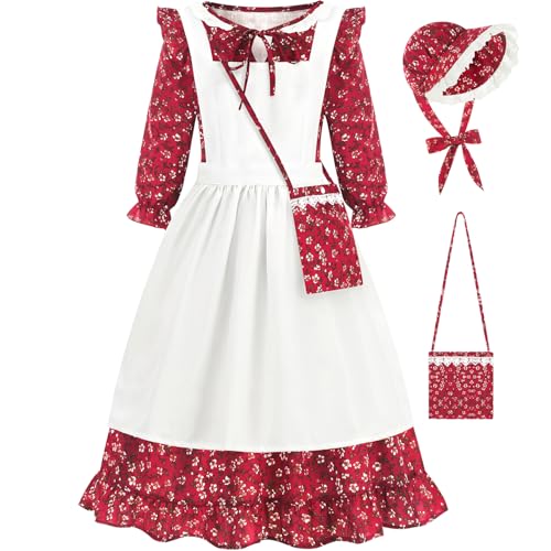 Vestido Colonial Floral para Niñas Aoiviss miniatura 1
