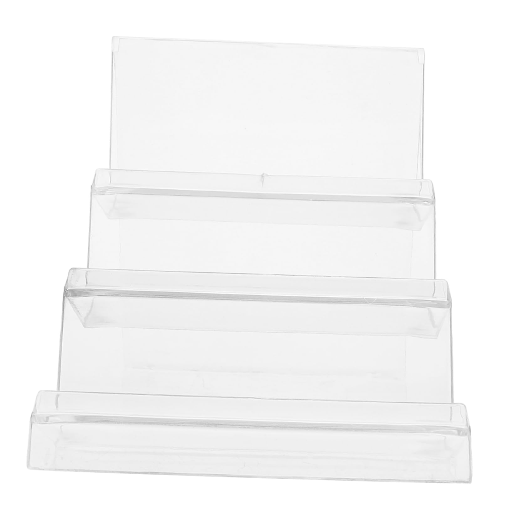 Ipetboom Espositore da Scrivania in Acrilico Trasparente Design a Tre Livelli, Resistente allo Sporco e Durevole, per Negozio e Casa per Organizzare Portafogli e Gioielli