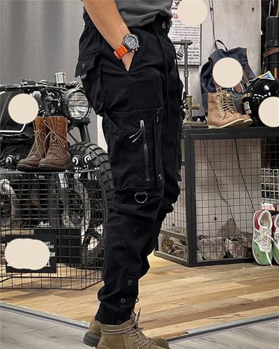 Men's Work Pants Outdoor Tactical Cargo Pants Cotton Casual Combat Pants with Zipper Pockets4