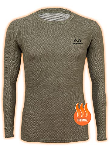 Realtree Reversible Mens Thermal Long Sleeve Shirt Hunting Gear