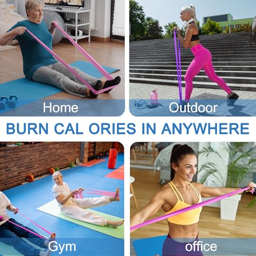 Image of Lianjindun 5 Pcs Professional Resistance Bands. Latex-Free, Pilates Band, Work Out Bands, Stretch Bands for Working Out Women or Men, Exercise Bands Set for Pilates, Physical Therapy, Yoga