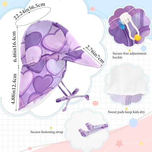 Toddler Baby Sunhat Baby Boys Beach Play Hats Girls UPF 50+ Large Brim Traveling Swim Hat4